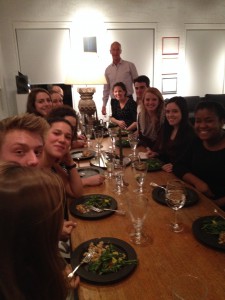 Discussion with dinner host & Williams alum George Ahl